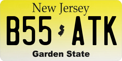 NJ license plate B55ATK