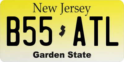NJ license plate B55ATL