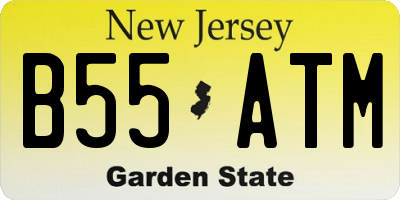 NJ license plate B55ATM