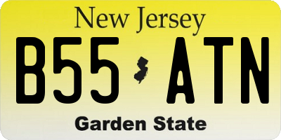 NJ license plate B55ATN