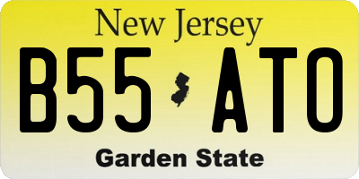 NJ license plate B55ATO