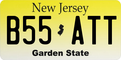 NJ license plate B55ATT