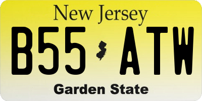 NJ license plate B55ATW