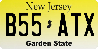 NJ license plate B55ATX