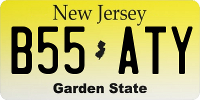 NJ license plate B55ATY