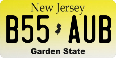 NJ license plate B55AUB