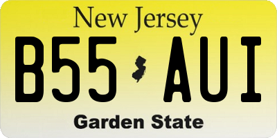 NJ license plate B55AUI