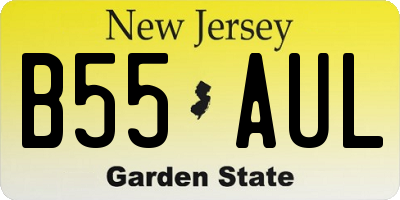 NJ license plate B55AUL