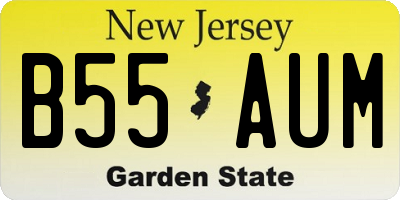 NJ license plate B55AUM