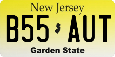 NJ license plate B55AUT