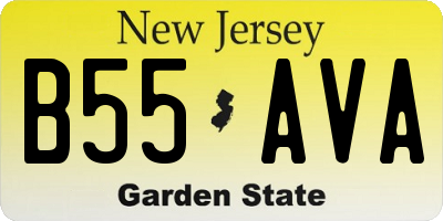 NJ license plate B55AVA