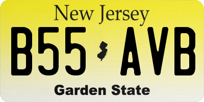 NJ license plate B55AVB