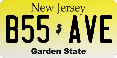NJ license plate B55AVE