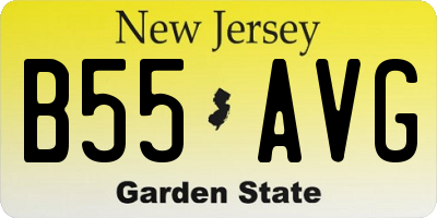 NJ license plate B55AVG