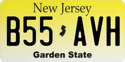 NJ license plate B55AVH