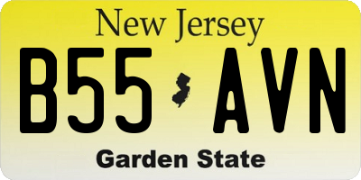 NJ license plate B55AVN