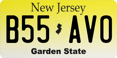 NJ license plate B55AVO