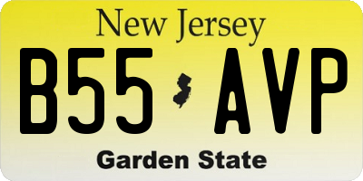 NJ license plate B55AVP