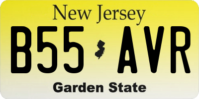 NJ license plate B55AVR