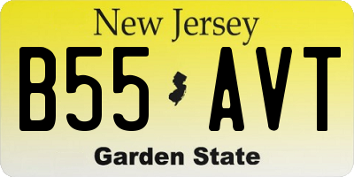 NJ license plate B55AVT