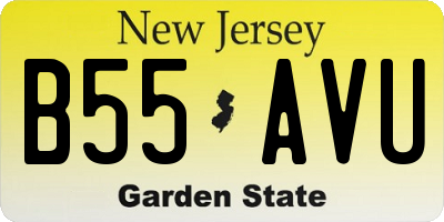 NJ license plate B55AVU