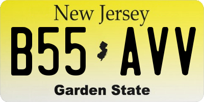 NJ license plate B55AVV