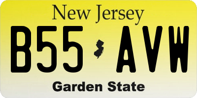 NJ license plate B55AVW