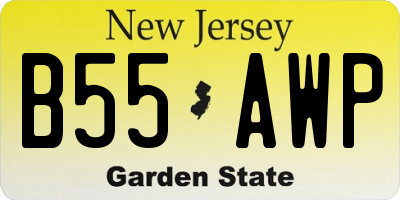 NJ license plate B55AWP