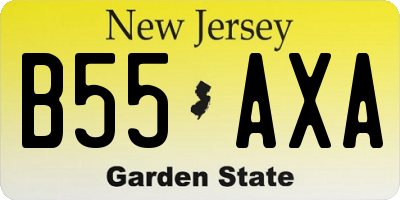 NJ license plate B55AXA