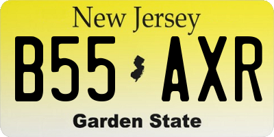 NJ license plate B55AXR