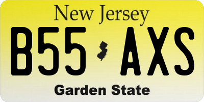NJ license plate B55AXS
