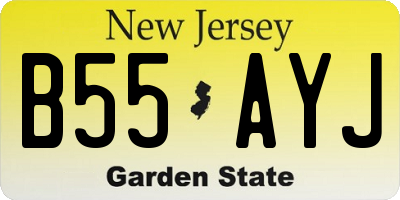 NJ license plate B55AYJ