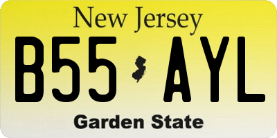 NJ license plate B55AYL