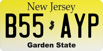 NJ license plate B55AYP