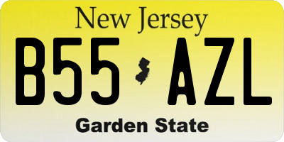 NJ license plate B55AZL