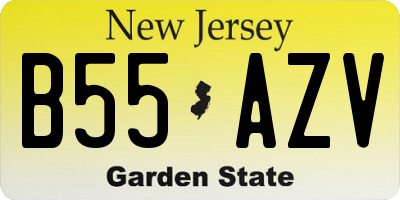 NJ license plate B55AZV