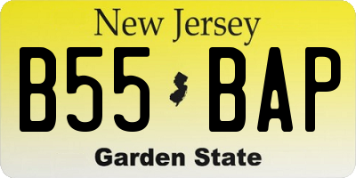 NJ license plate B55BAP