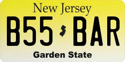 NJ license plate B55BAR