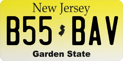 NJ license plate B55BAV