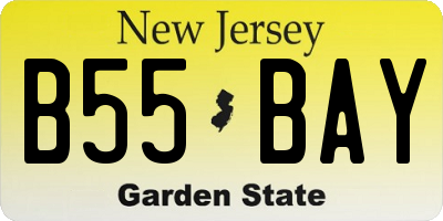NJ license plate B55BAY
