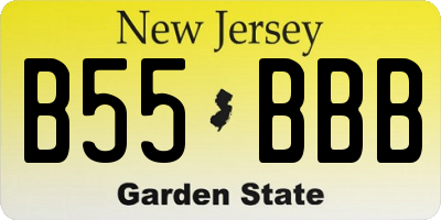 NJ license plate B55BBB