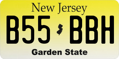 NJ license plate B55BBH