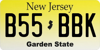 NJ license plate B55BBK