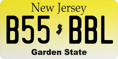 NJ license plate B55BBL