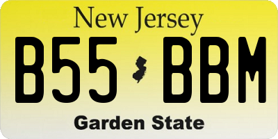 NJ license plate B55BBM