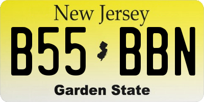 NJ license plate B55BBN