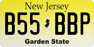 NJ license plate B55BBP