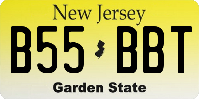 NJ license plate B55BBT