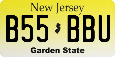 NJ license plate B55BBU