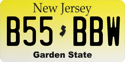 NJ license plate B55BBW